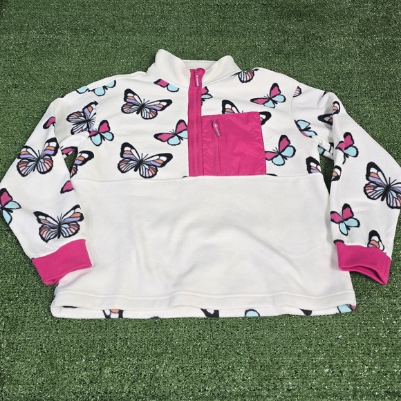 MEMBERS MARK | GIRLS HALF ZIP WILD BUTTERFLIES SUPER SOFT FLEECE PULLOVE… - Picture 4 of 16